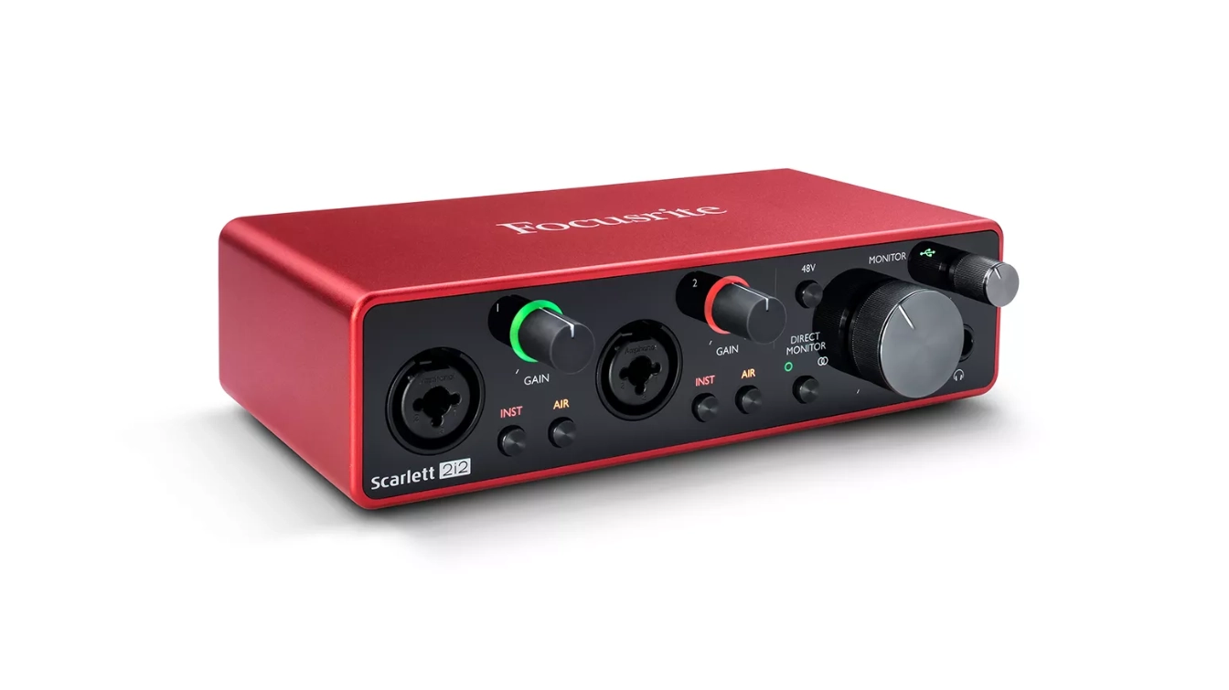 The Focusrite Scarlett 2i2 a work horse pre amp for voice over
